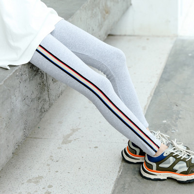 Új modell gyerek leggings szürke és fekete szegéllyel lányoknak