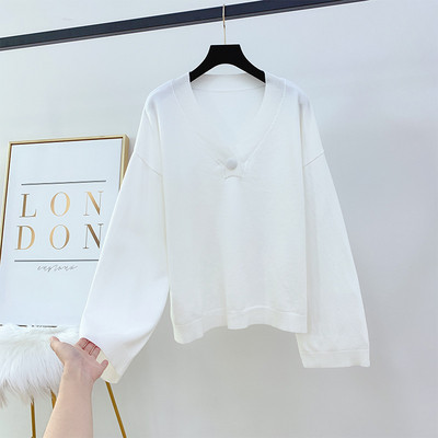 Pulover de damă cu decolteu spitz în patru culori