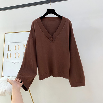 Pulover de damă cu decolteu spitz în patru culori