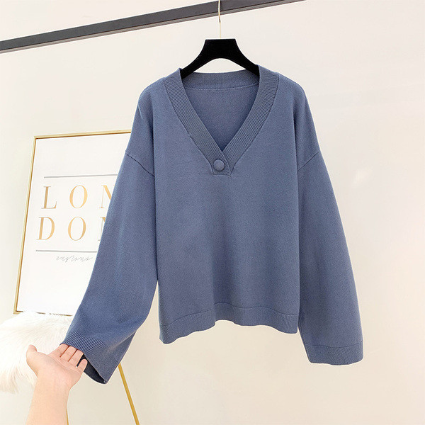 Pulover de damă cu decolteu spitz în patru culori