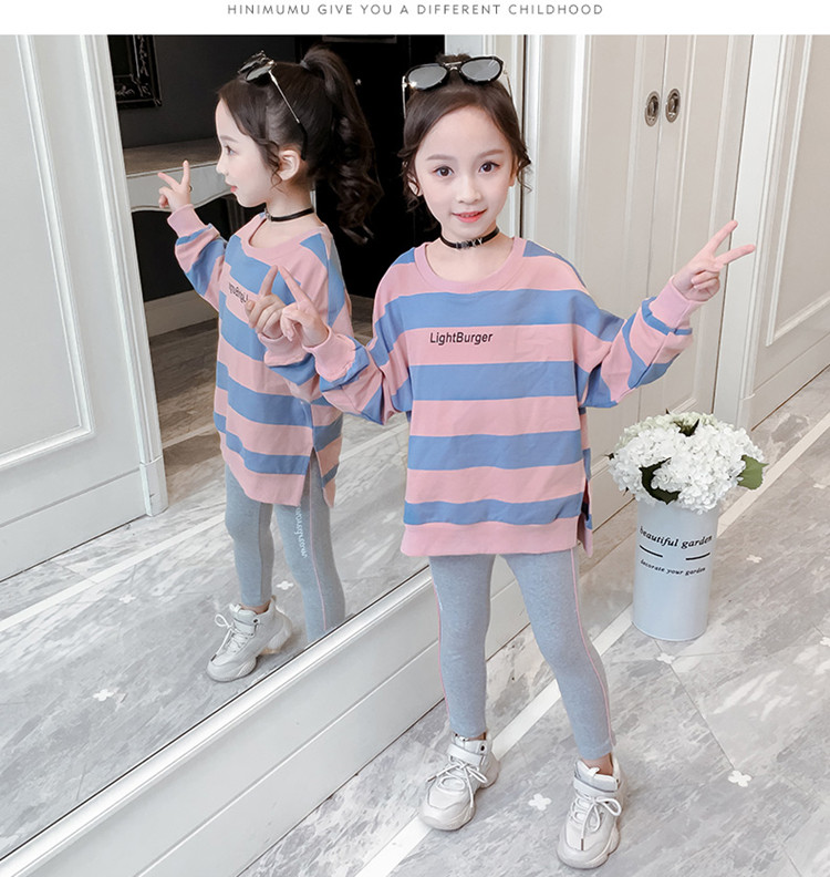 Modern gyerek leggings lányoknak fekete, szürke és fehér rátéttel