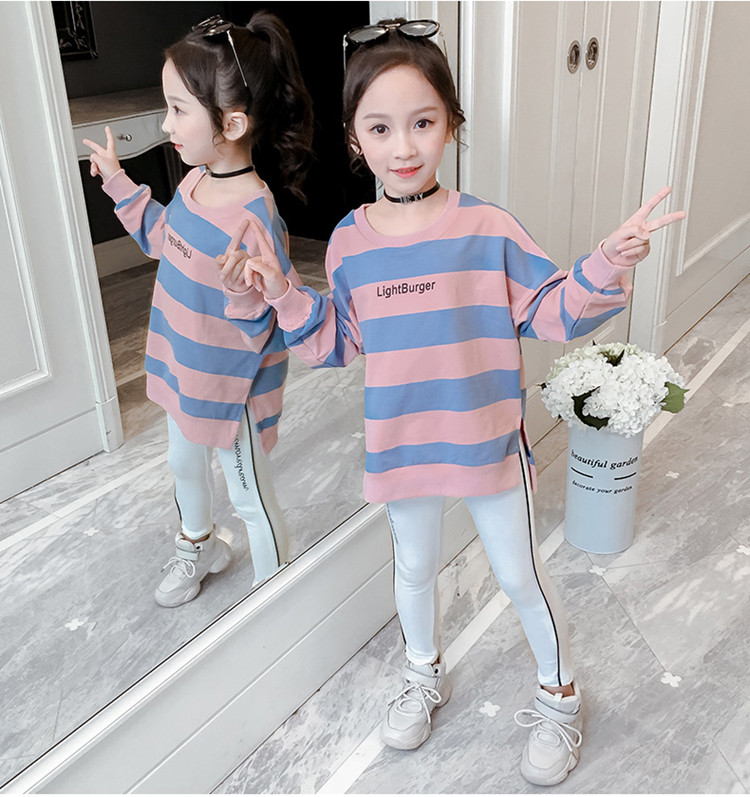 Modern gyerek leggings lányoknak fekete, szürke és fehér rátéttel