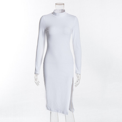 Modern női ruha hosszú ujjú, hasítékkal több színben