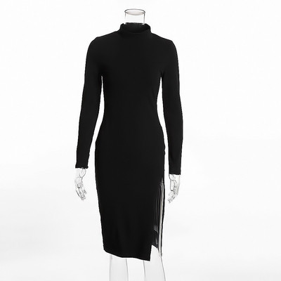 Modern női ruha hosszú ujjú, hasítékkal több színben