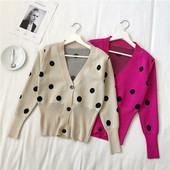 Lezser női kardigán gombokkal és V-nyakú, két színben