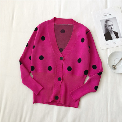 Lezser női kardigán gombokkal és V-nyakú, két színben