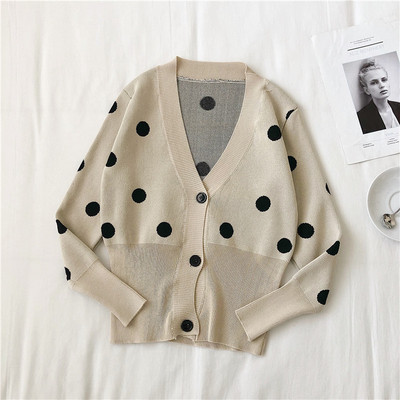 Lezser női kardigán gombokkal és V-nyakú, két színben