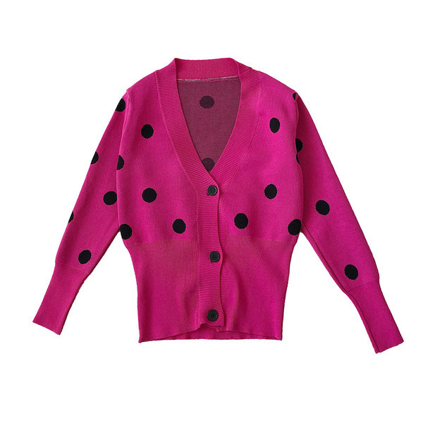 Lezser női kardigán gombokkal és V-nyakú, két színben