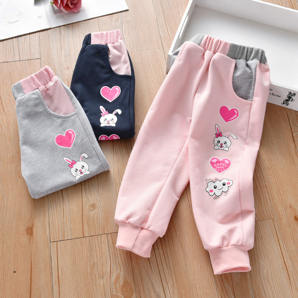 Αθλητικό παιδικό παντελόνι για κορίτσια με εφαρμογή σε διάφορα χρώματα