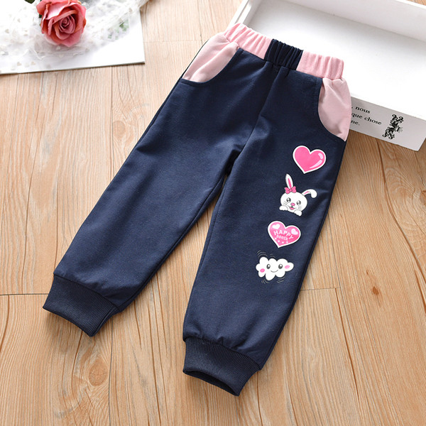 Αθλητικό παιδικό παντελόνι για κορίτσια με εφαρμογή σε διάφορα χρώματα