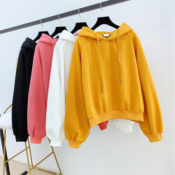 Hétköznapi női pulóver kapucnival több színben