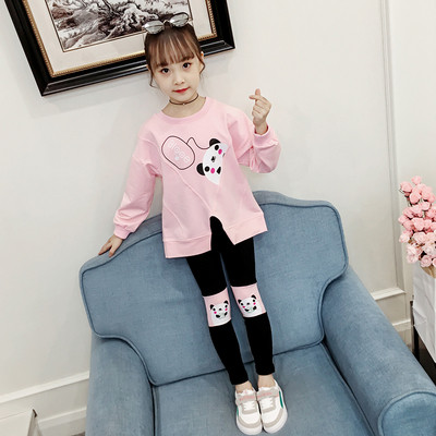 Új modell gyerekszett lányoknak kétrészes blúz és leggings rátéttel több színben