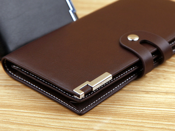 Ανδρικό έκο δερμάτινο πορτοφόλι σε μαύρο και καφέ χρώμα