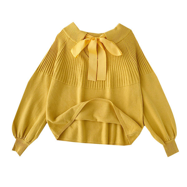 Γυναικείο πουλόβερ με δεσμούς σε τέσσερα χρώματα