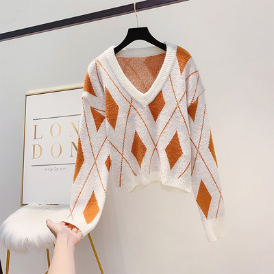 Pulover de dama cu decolteu spitz in mai multe culori