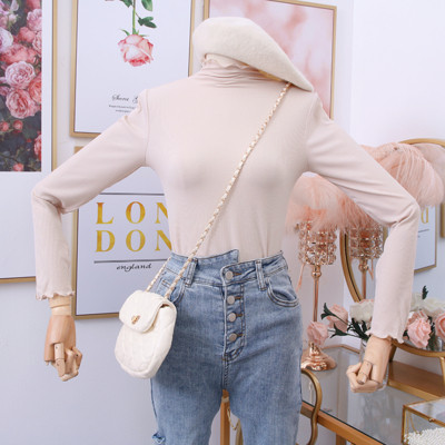 Bluză de damă modernă cu mâneci lungi și guler polo - mai multe culori