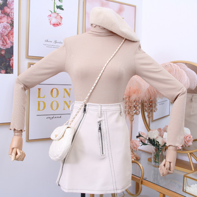 Bluză de damă modernă cu mâneci lungi și guler polo - mai multe culori