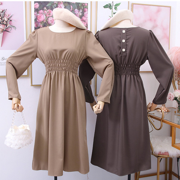 Rochie de dama casual model nou cu nasturi la spate in mai multe culori