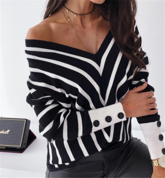 Modern női blúz csupasz váll és mély nyakkivágással, két színben