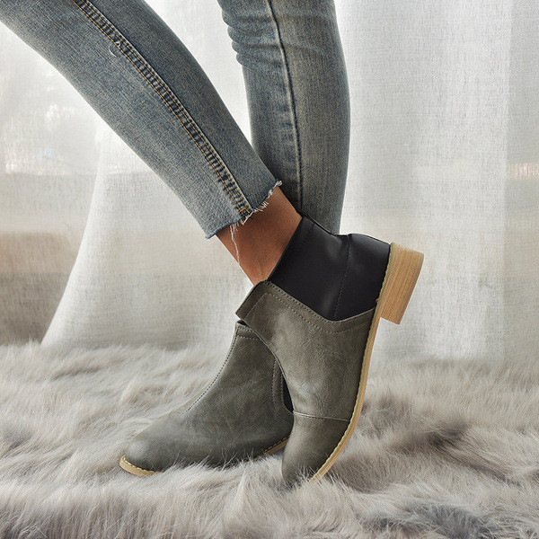 Öko bőrből készült modern női csizma három színben