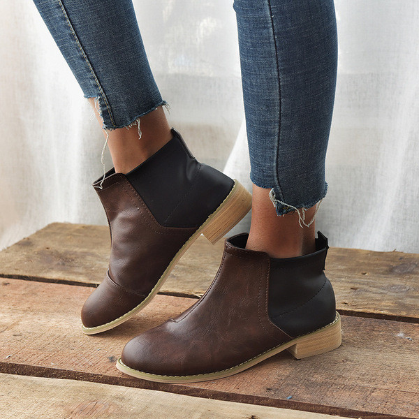 Öko bőrből készült modern női csizma három színben