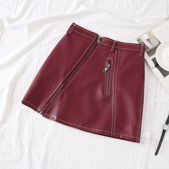 Fusta scurta de dama model nou cu inchidere asimetrica in mai multe culori