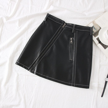 Fusta scurta de dama model nou cu inchidere asimetrica in mai multe culori