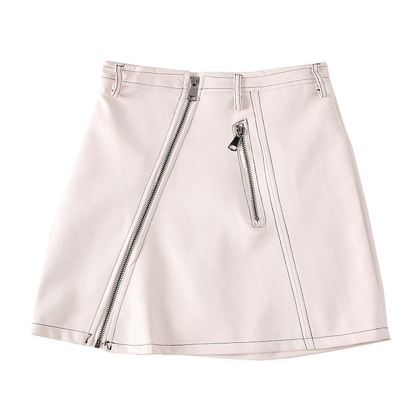 Fusta scurta de dama model nou cu inchidere asimetrica in mai multe culori