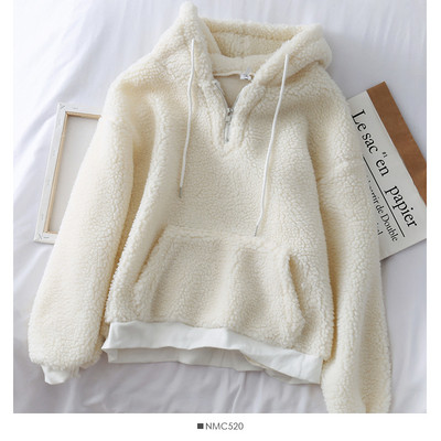 Hanorac casual dama in trei culori cu fermoar si buzunar