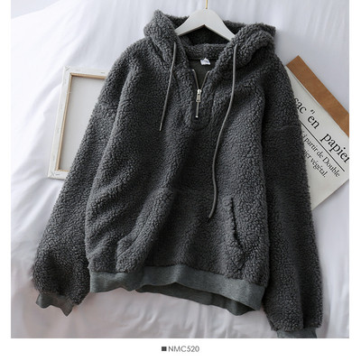 Hanorac casual dama in trei culori cu fermoar si buzunar