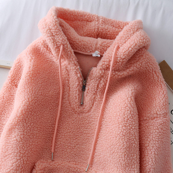 Hanorac casual dama in trei culori cu fermoar si buzunar