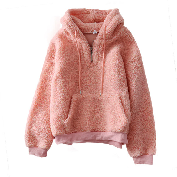 Hanorac casual dama in trei culori cu fermoar si buzunar