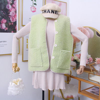 Új modell mindennapi női mellény zsebekkel és gombokkal - több színben