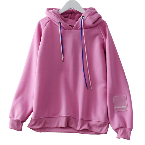 Γυναικεία μπλούζα με κορδόνια και κουκούλα σε τέσσερα χρώματα