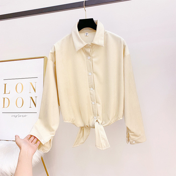 Női bársony ing gombokkal és gallérral több színben