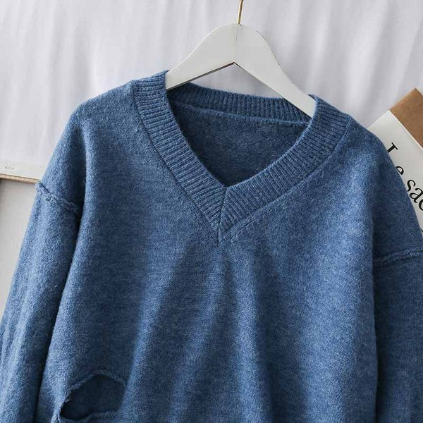 Női blúz több színben V-nyakú, hosszú ujjú