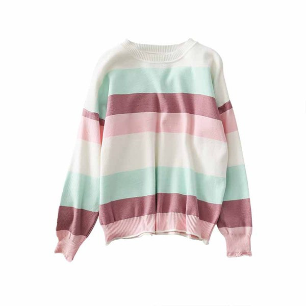 Γυναικεία ριγέ μπλούζα σε δύο χρώματα με λαιμόκοψη O