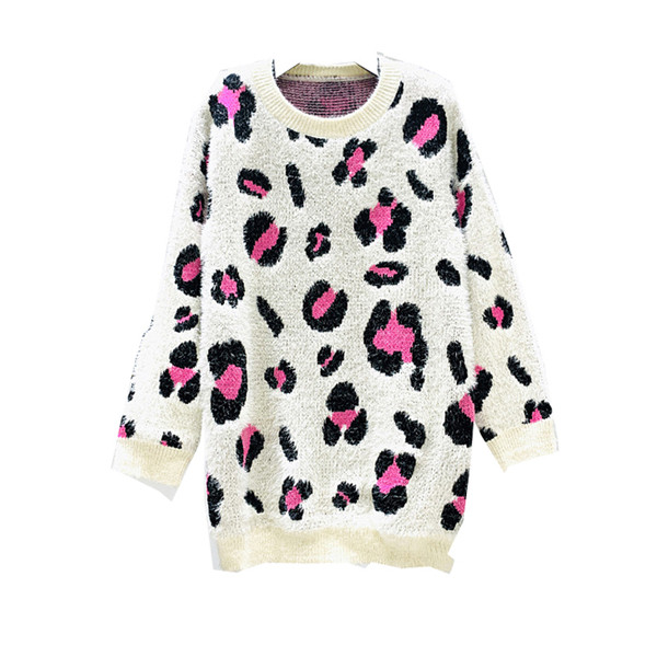 Χειμερινό  γυναικείο πουλόβερ  - μακρύ μοντέλο με στρογγυλό ντεκολτέ