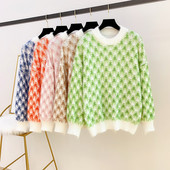 Női alkalmi pulóver O-nyakkal, több színben