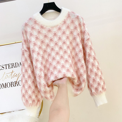 Női alkalmi pulóver O-nyakkal, több színben