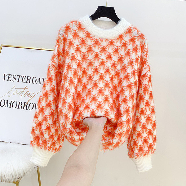 Női alkalmi pulóver O-nyakkal, több színben