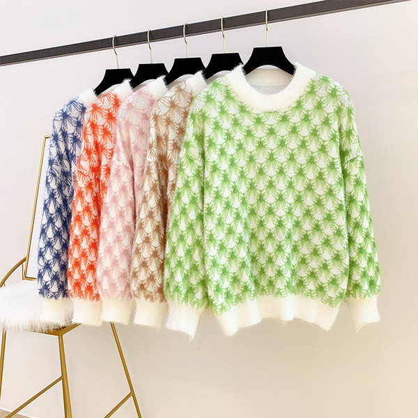 Női alkalmi pulóver O-nyakkal, több színben