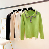 Női blúz gallérral és gombokkal több színben