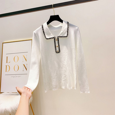 Női blúz gallérral és gombokkal több színben