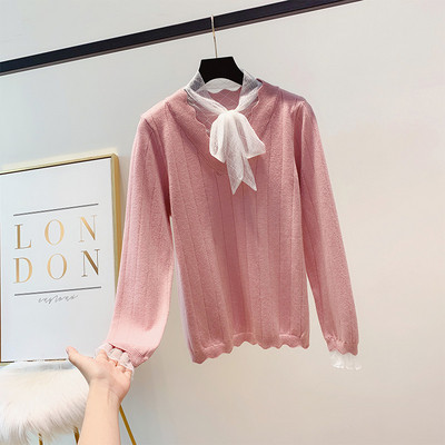 Modern női pulóver pecsétszalaggal több színben