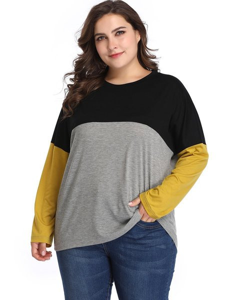 Γυναικεία μπλούζα με μακριά μανίκια και οβάλ ντεκολτέ