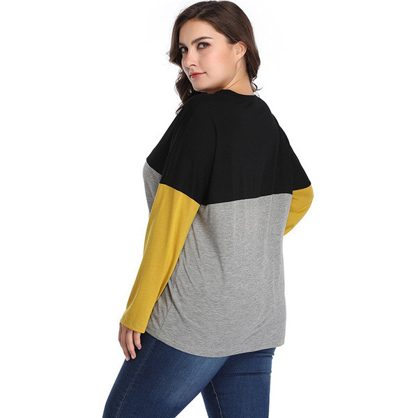 Γυναικεία μπλούζα με μακριά μανίκια και οβάλ ντεκολτέ