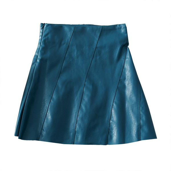 Öko bőrből készült modern női szoknya három színben szabott modellben