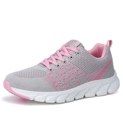 Adidasi sport dama cu talpa groasa si sireturi in trei culori