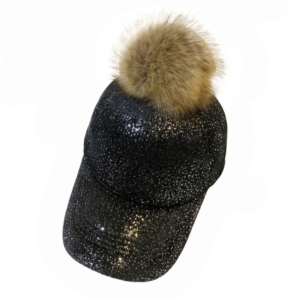 Csillogó hatású, pehelyszín modern női sapka